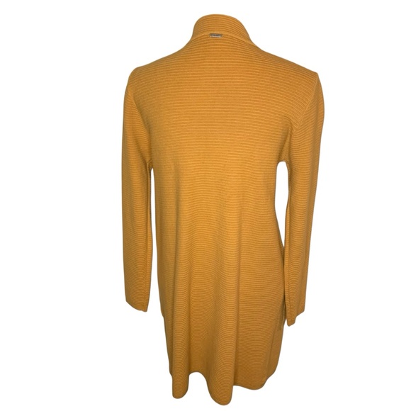 Sioni Golden Mustard Long Sleeve Knit Cardigan Sweater Size Small - Picture 8 of 13
